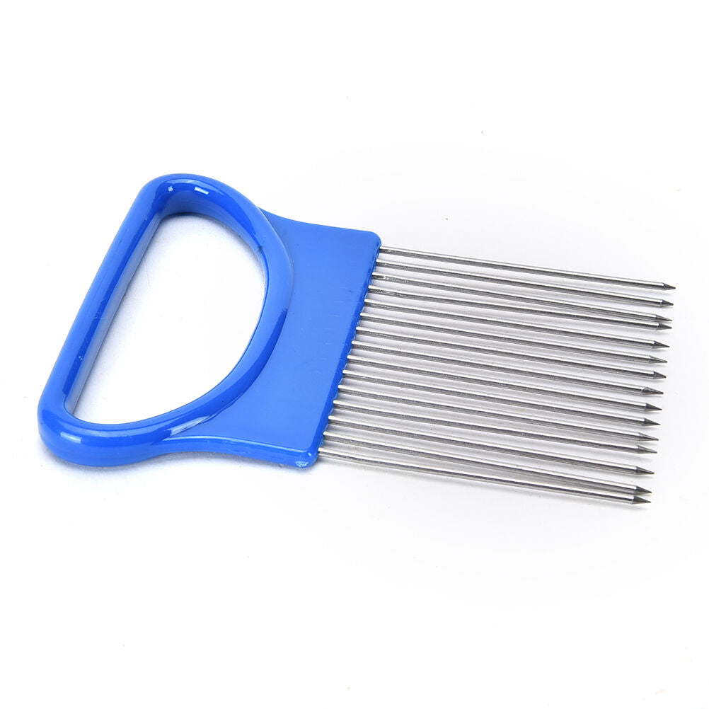 Onion Tomato Vegetable Slicer Cutting Aid Guide Holder Slicing Cutter Gadg.l8