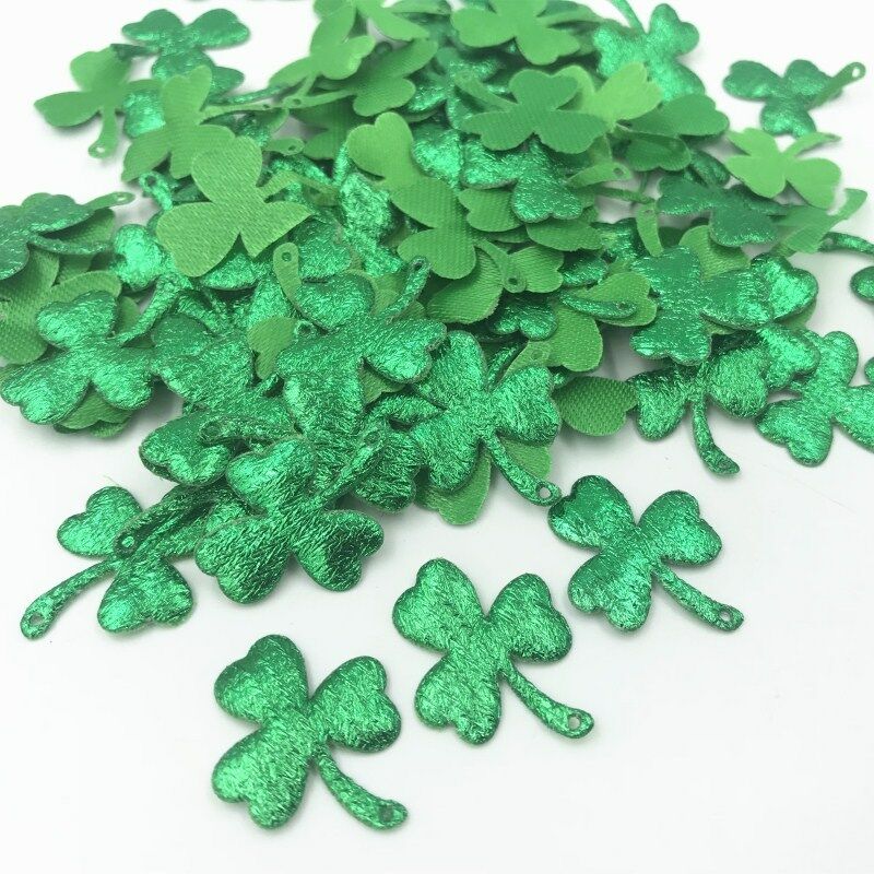 100pcs Green flower Cloth Appliques DIY Clothing Sewing Accessories 29mm