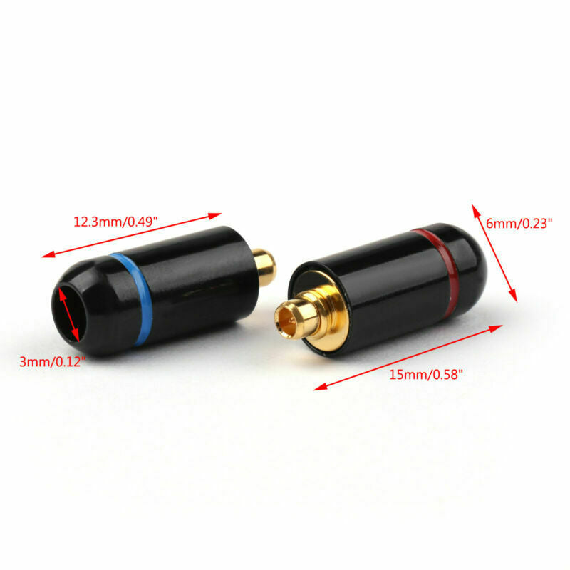 4Set Earphone DIY Pin Connector Plug For MMCX UE900 SE535 SE215 W10 20 30 Blk A2