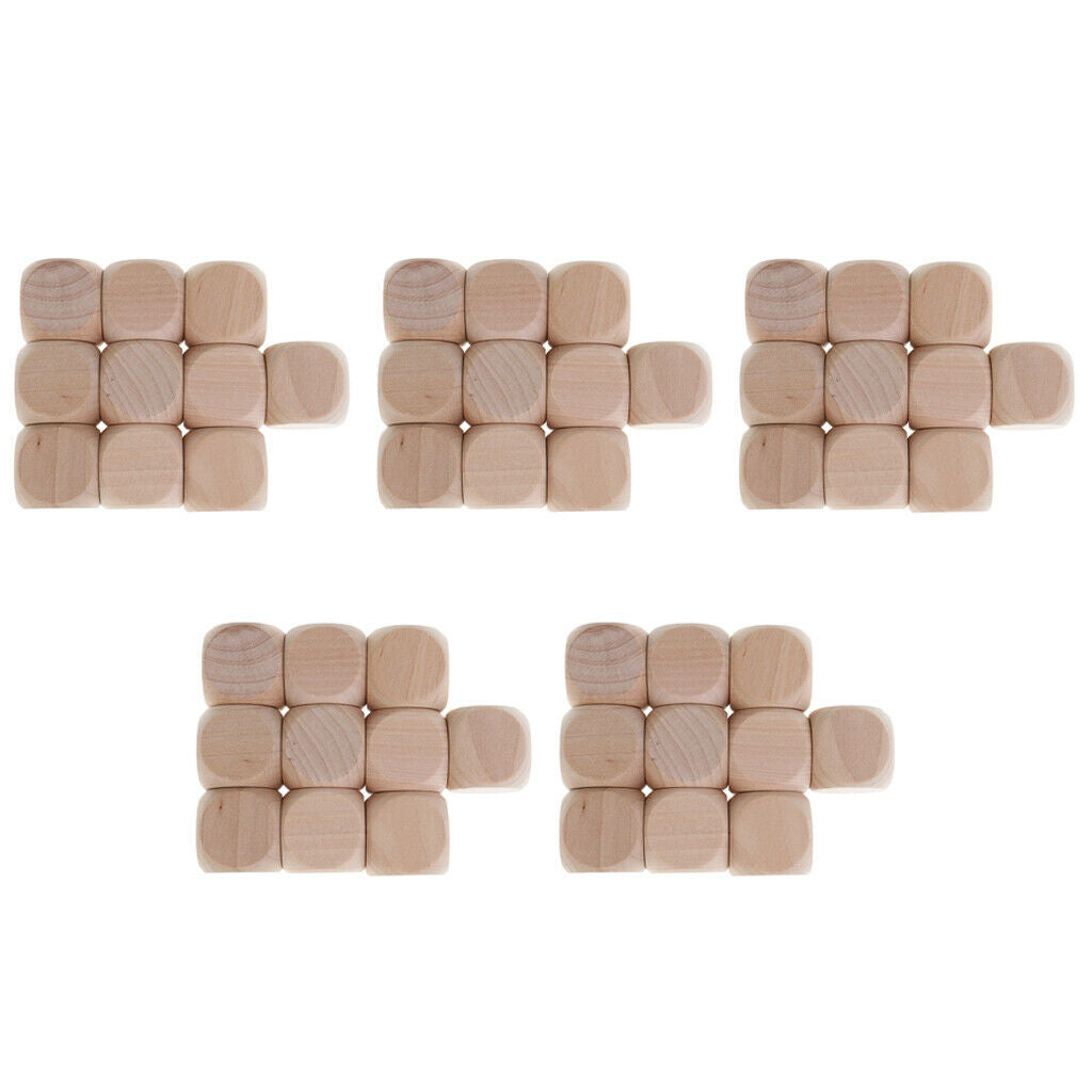 Wood Dice 3cm Small White Dice Blocks Dice Toys for Projects