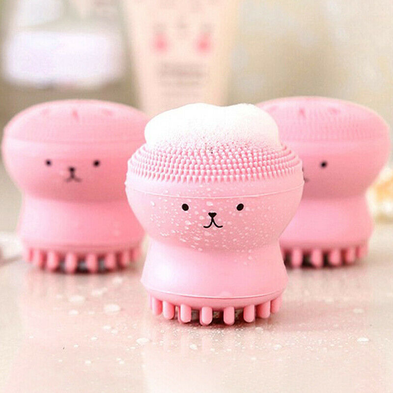 1PC Silicone Facial Cleaning Brushes Remover Skin Oil Acne Pore Cleaning Br DF