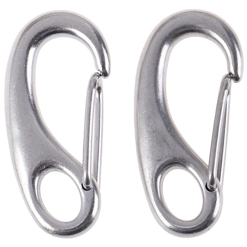 2PCS 304 Boat Marine Stainless Steel Egg Shape Spring Snap Hook  Quick Li.l8