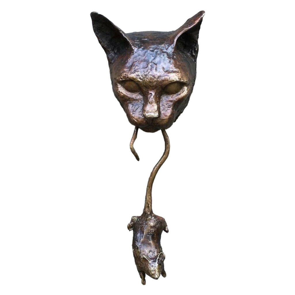 Cat Wall Hanging Statue Entry Door Home Sculpture Outdoor Front Door Decorative