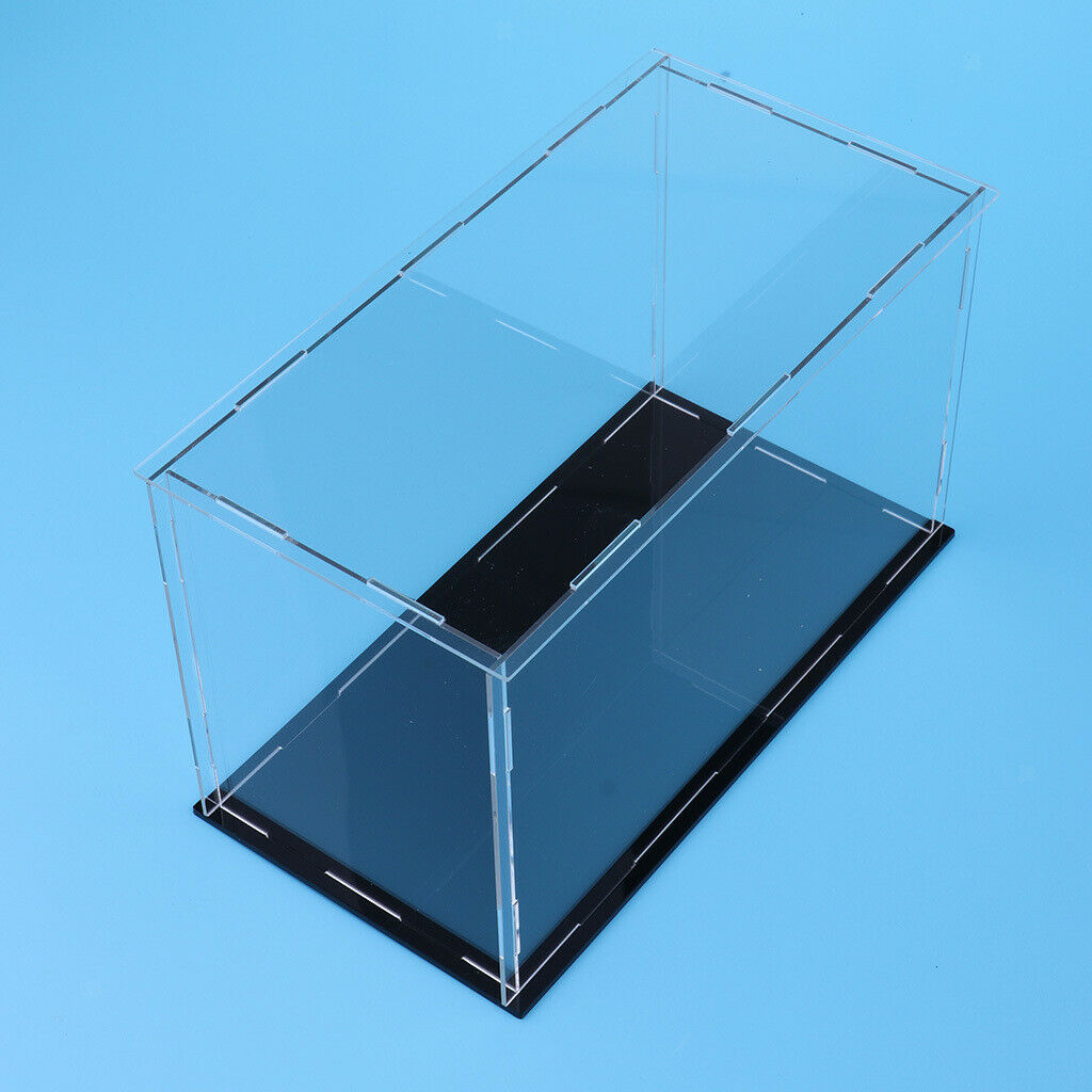 Transparent Acrylic Display Case Tray Dustproof Storage Show Box 24x12x15cm