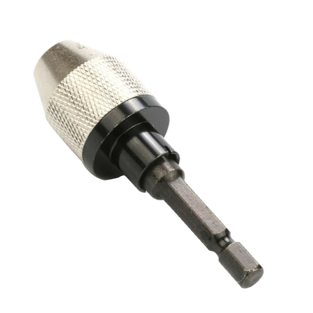 2Pcs 0.3-6.5mm Bit Drill Chuck Adapter Impact Drive Shank Quick Change Holder