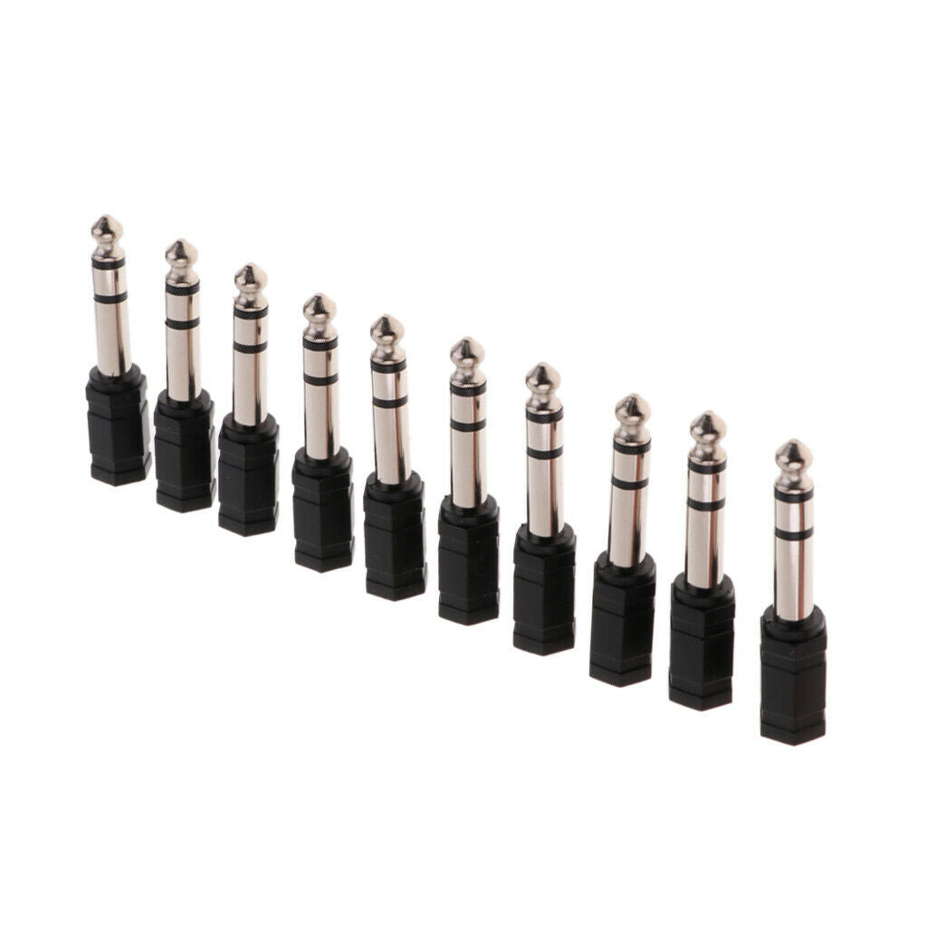 10 pieces 6.5 MM male to 3.5 MM jack adapter power amplifier, audio,