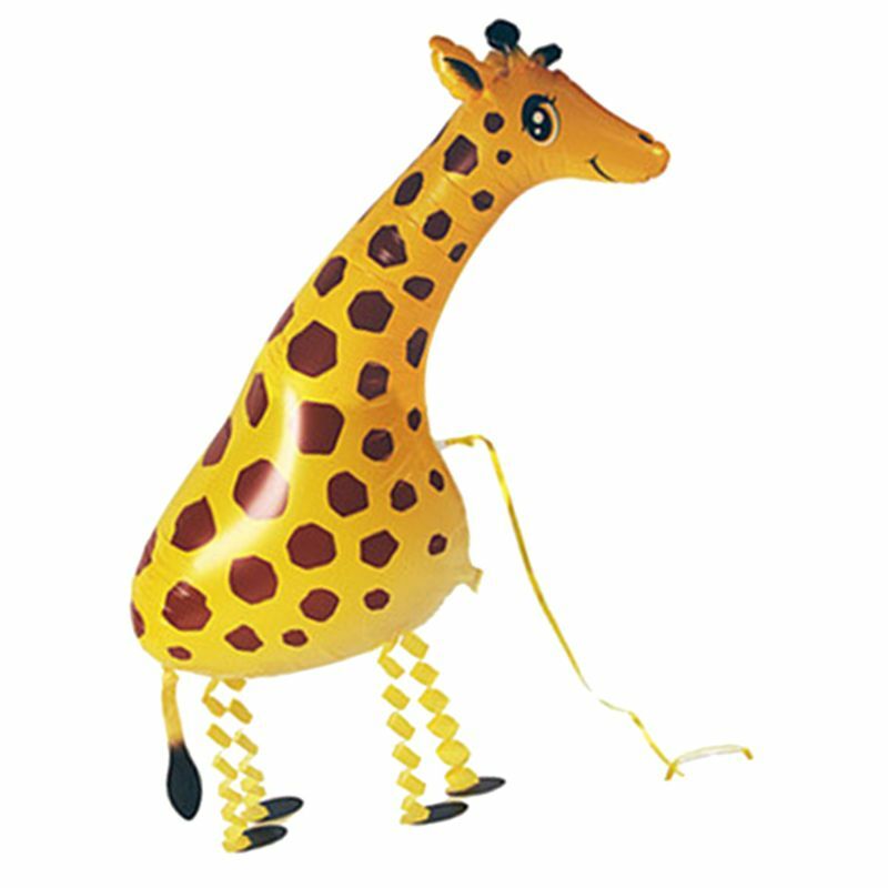 Huge Walking Pet Giraffe Mylar Balloon Zoo Jungle Party Decoration Supplie.l8