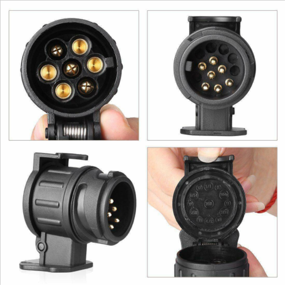 13 to 7 Pin Tow bar Socket Plug Towing Adaptor Converter Trailer Truck Caravan