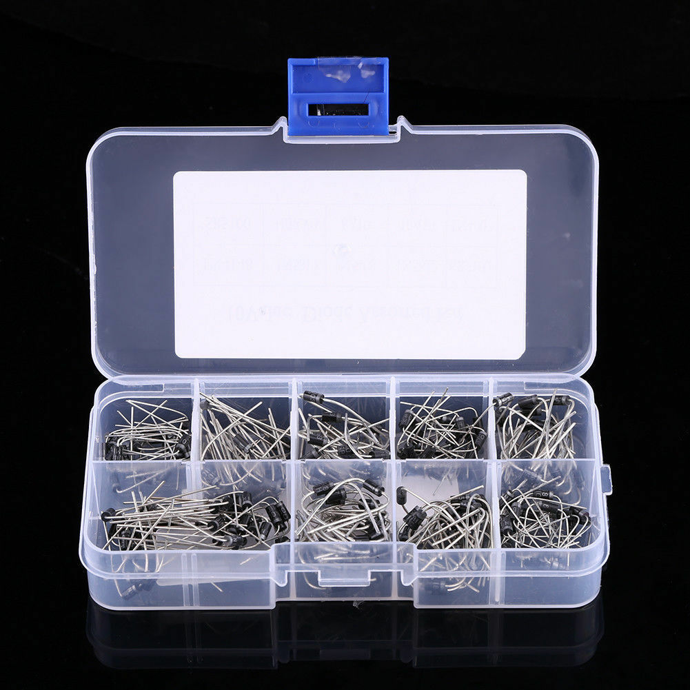 10 Value Rectifier Diode Schottky 1N4001-1N5819 Assortment Kit 200 Pcs
