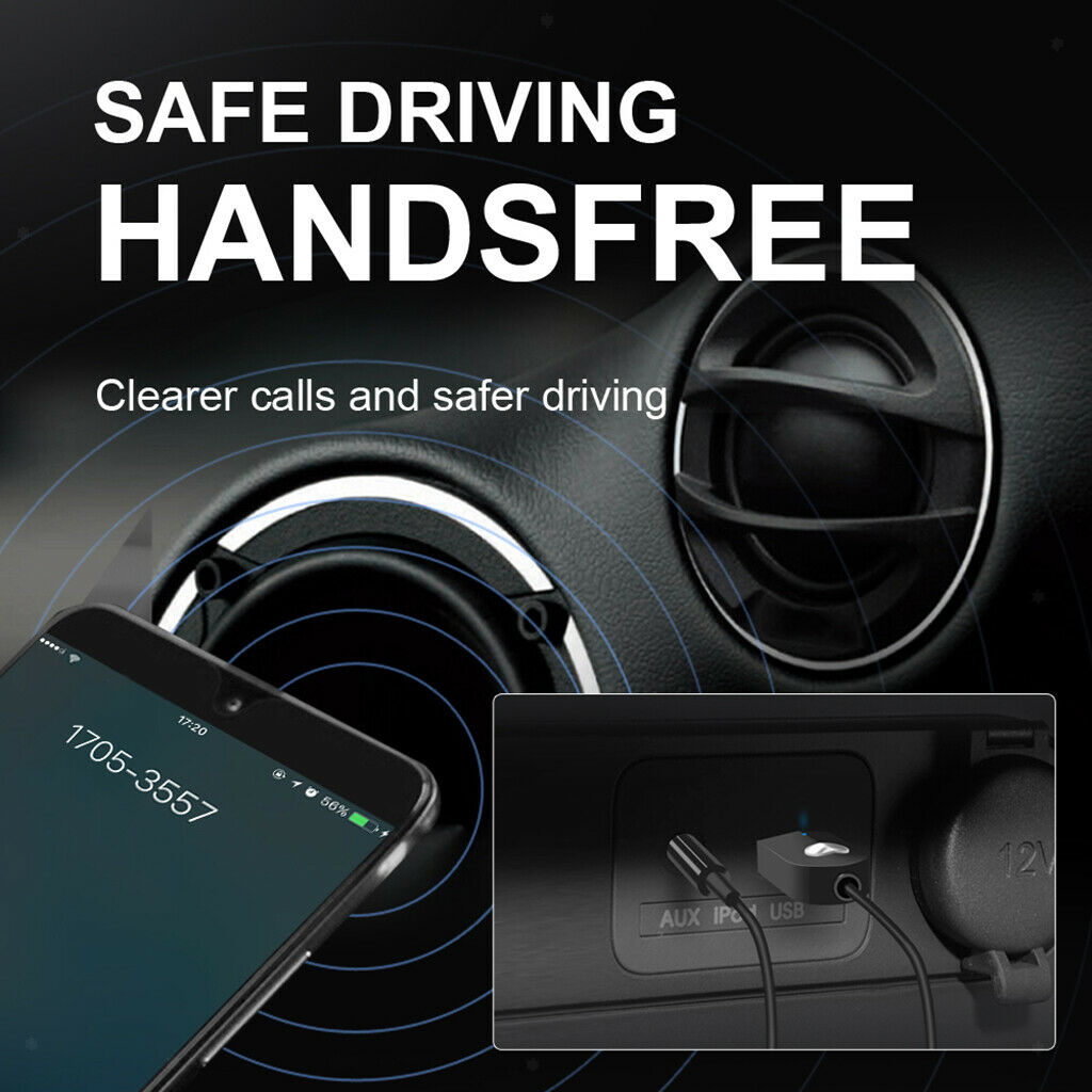 Portable USB Wireless Bluetooth 3.5 mm Audio Music Receiver Adapter AUX Car