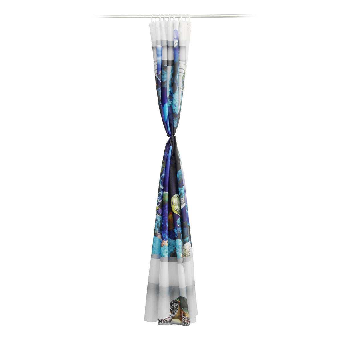 Dolphin Deep Sea Underwater Waterproof Polyester Shower Curtain Hooks 71''x71"