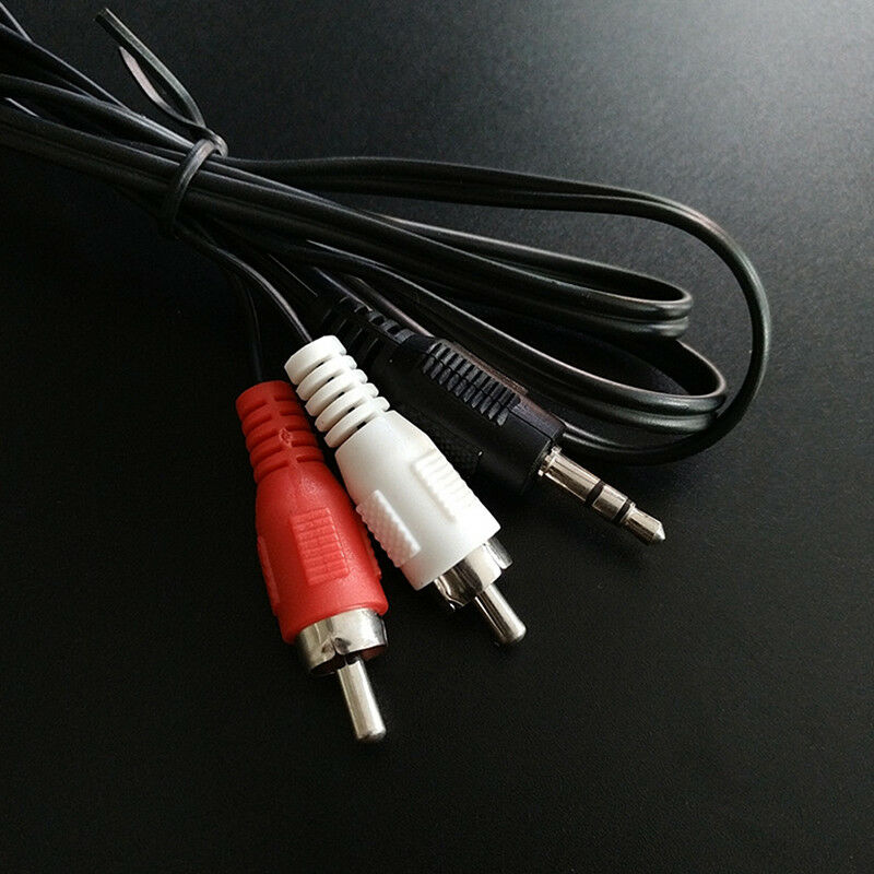 1.2m 3.9Feet 3.5mm Plug Jack to 2RCA Male Audio Cable Splitter Phone to Sp.l8