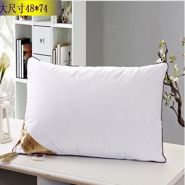 1pcs Feather Silk UltraSoft Pillows Star Hotel Pillow Cushion Sleep Care 48*74cm