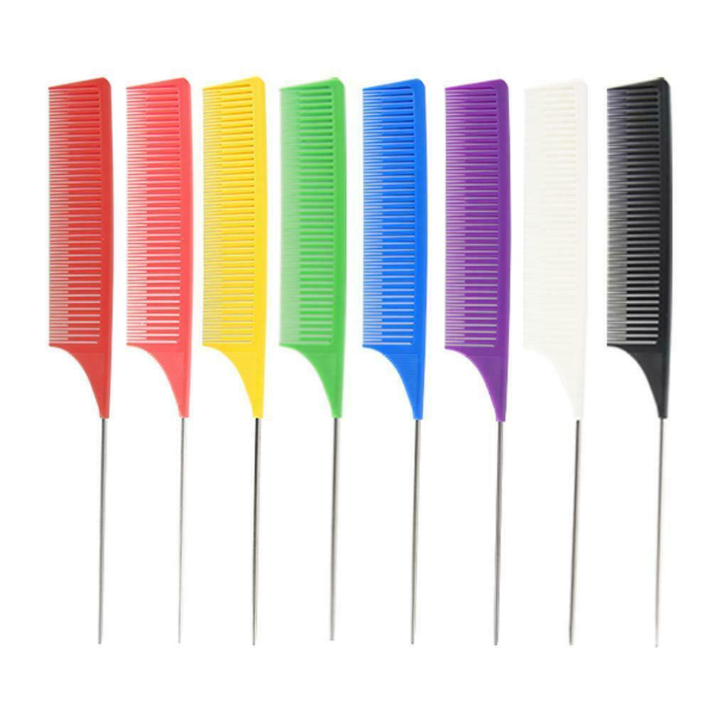 2Pcs/set Fine Weaving Highlighting Foiling Hair Comb Dyeing Combs Brush