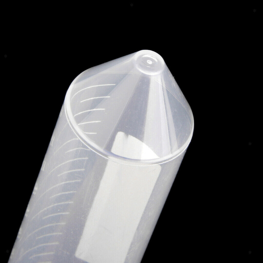 4X 5pcs 50ml Plastic Graduated Cylinder Centrifuge Tube Laboratory Test w/ Caps