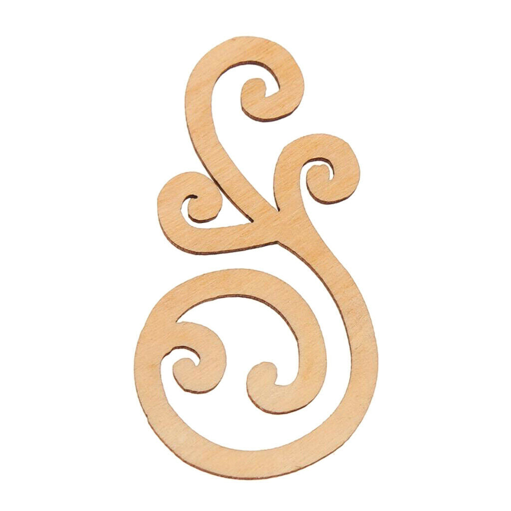 8Pcs Large Unpainted Unfinished Wooden Floral Shapes Craft Wood Embellishments