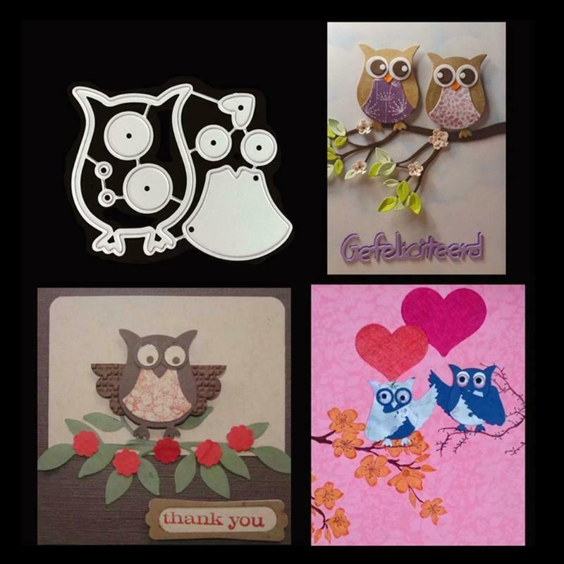 Night Owls Cutting Die Template Halloween Birthday Crads Making Accessories