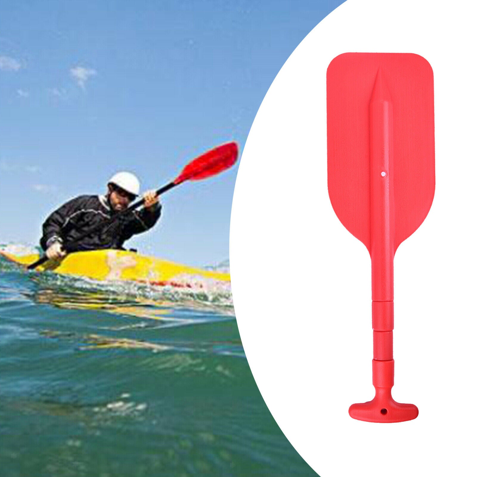 Telescoping Kayak Paddle Oar Jet Ski Canoe Rafting Safety Boat Supply Red