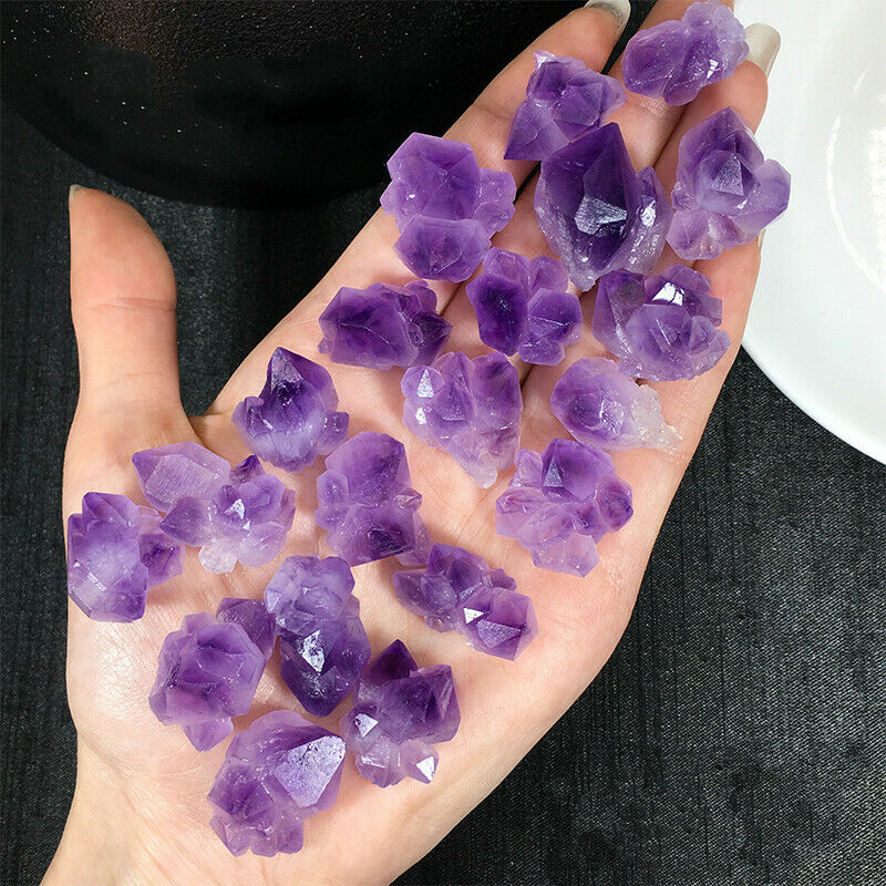 100g Natural Skeletal Amethyst Gravel Rock Raw Crystal Quartz Healing Stone DIY