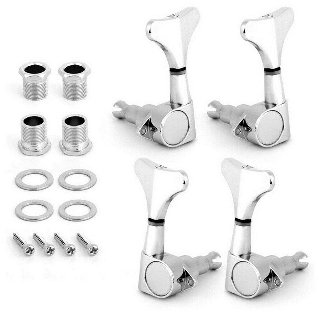 Bass Tuning Pegs Machine Heads Tuners Chrome Keys for Electric Bass 2L3R