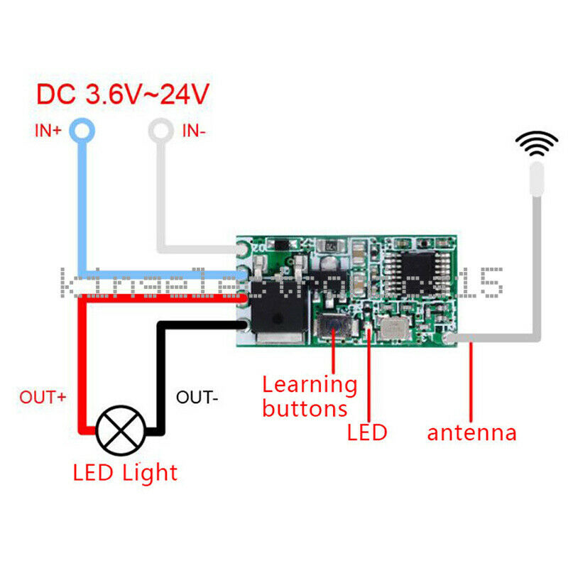 1PCS 433 Mhz 1CH RF Relay Receiver Universal Wireless Remote Control Switch NEW
