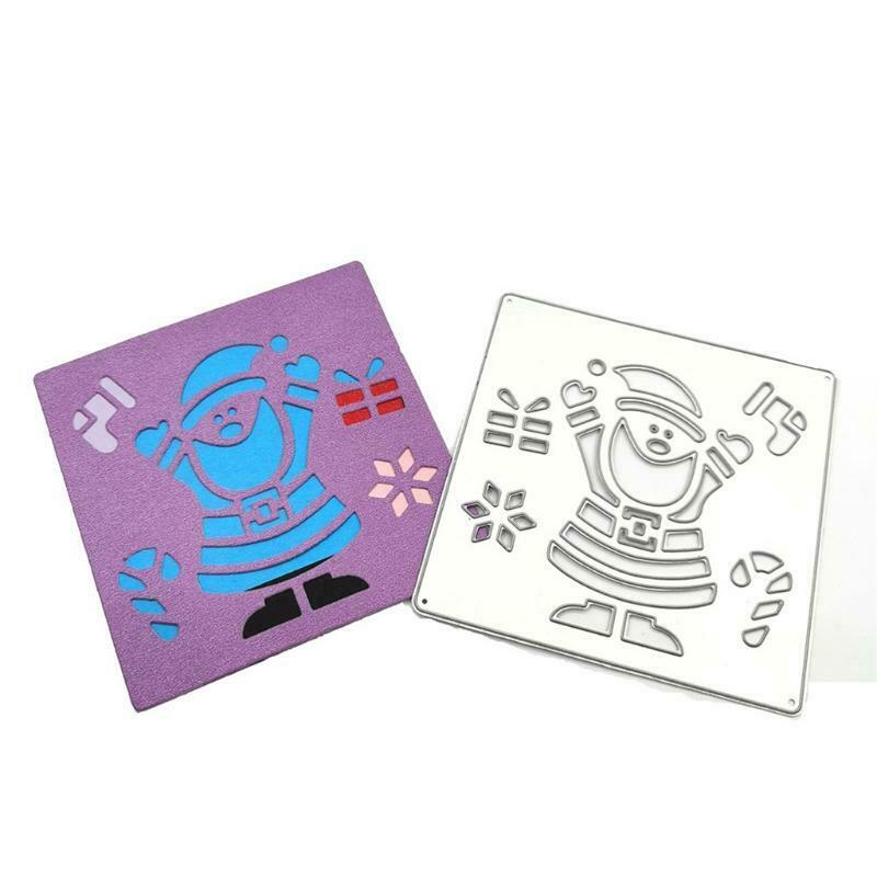 Santa Snow Scene Scrapbook Stencils for Christmas New Year Party Decoration