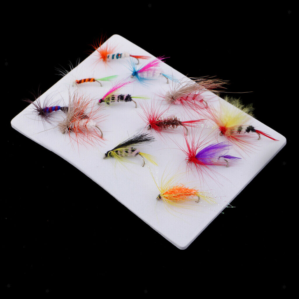 12pcs Saltwater Flies Bass Trout Minnow Lures Fishing Flies Fly Assortment