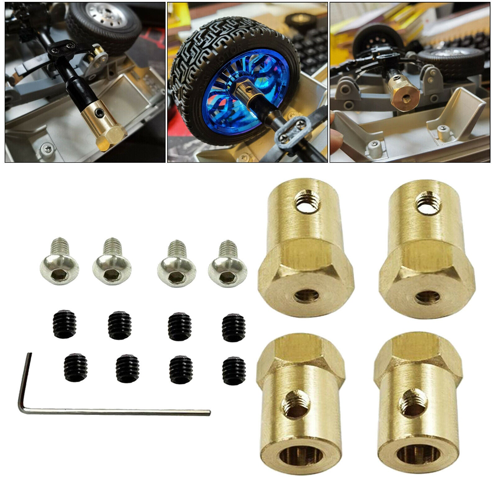 5mm to 12mm Wheel Hub Extension Adapter Combiner Fit for WPL D12 RC Cars