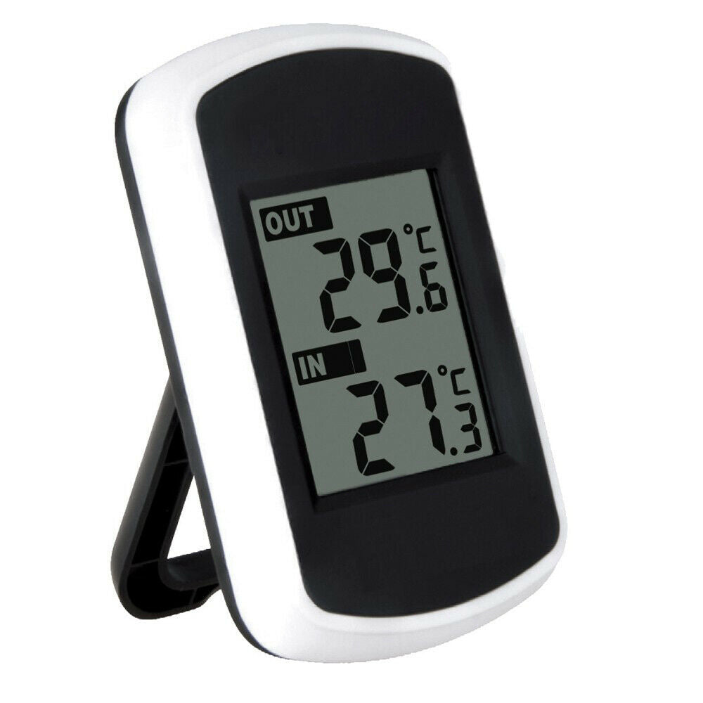 Digital Wireless Electronic Thermometer for Indoor Outdoor Universal Black