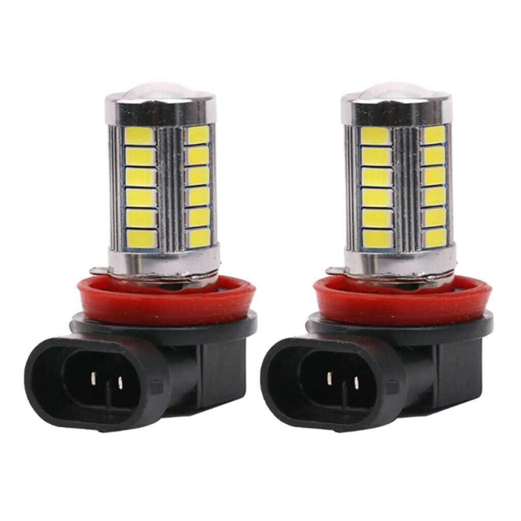 2x White 3030 H11 21 LED Fog Driving Lamp Light Bulbs DRL for Cars Trucks