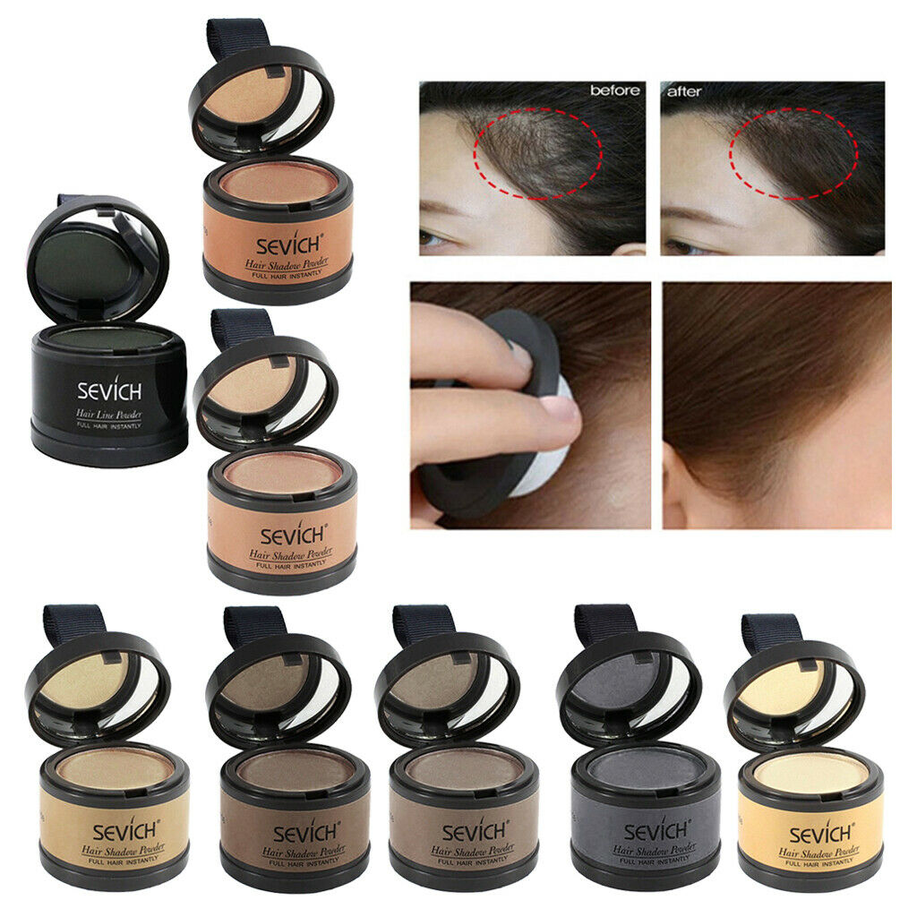 Hairline Modified Shadow Powder with Mirror Hair Line Roots Cover Black
