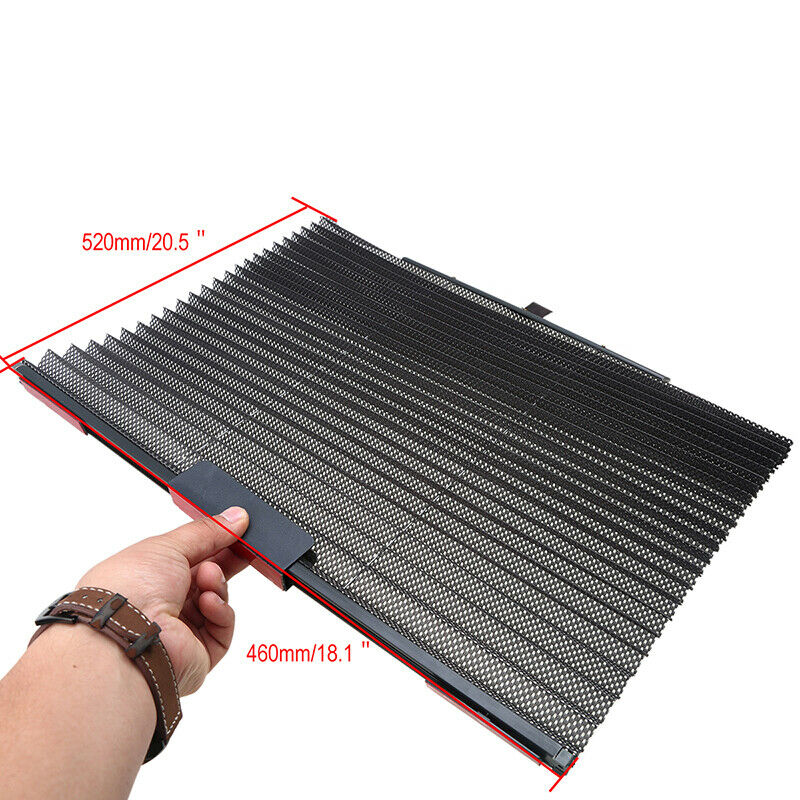 Pair Retractable Auto Side Window Sunshade Curtain Shade Windshield Shield Visor
