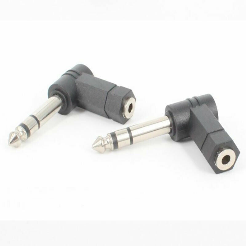 90 Degrees 6.5mm 1/4"Male plug to 3.5mm 1/8"Female Jack Stereo  Audio Ada.l8