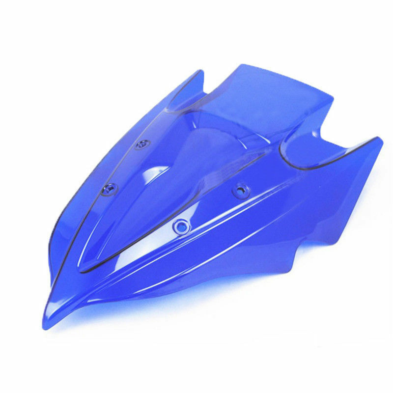 Blue Double Bubble Windshield Windscreen for Kawasaki Z250 Z300 ER300 2013-2016