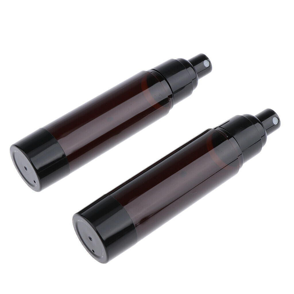 Airless Bottles Empty Refillable Lotions Serum Pump Bottles Coffee - Brown,
