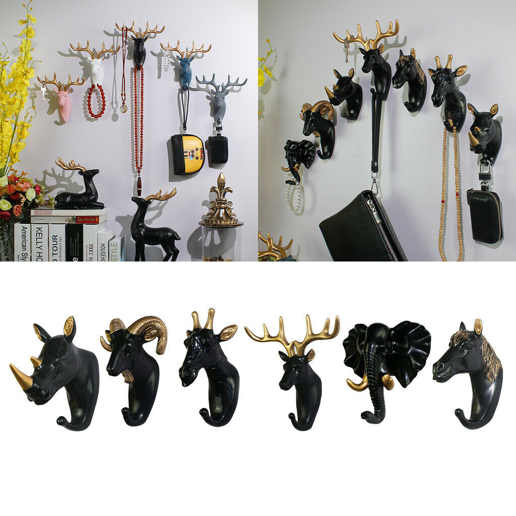 3pack Nordic Animal Wall Hook Robe Hat Rack Decorative for Home Club Wall