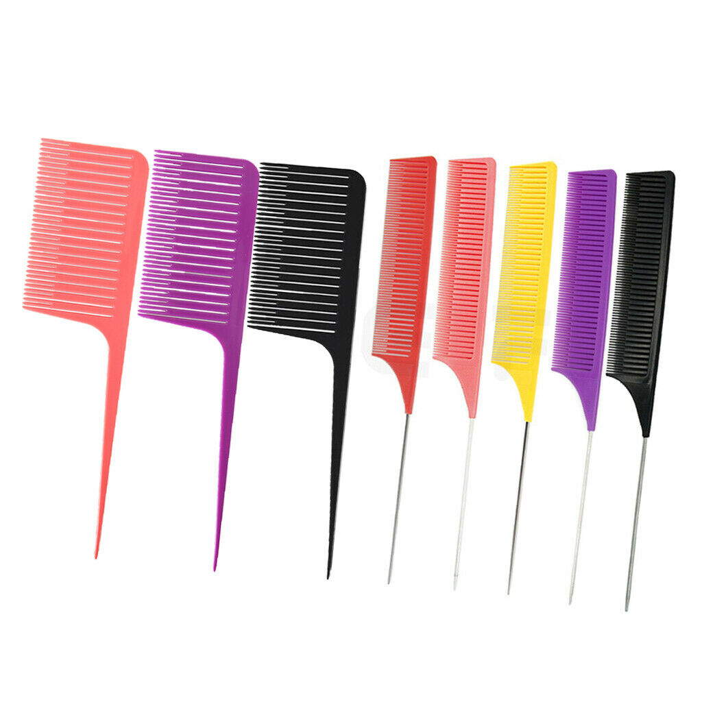 8Pcs Heat-resistant Weaving Highlighting Foiling Hair Comb Salon Combs