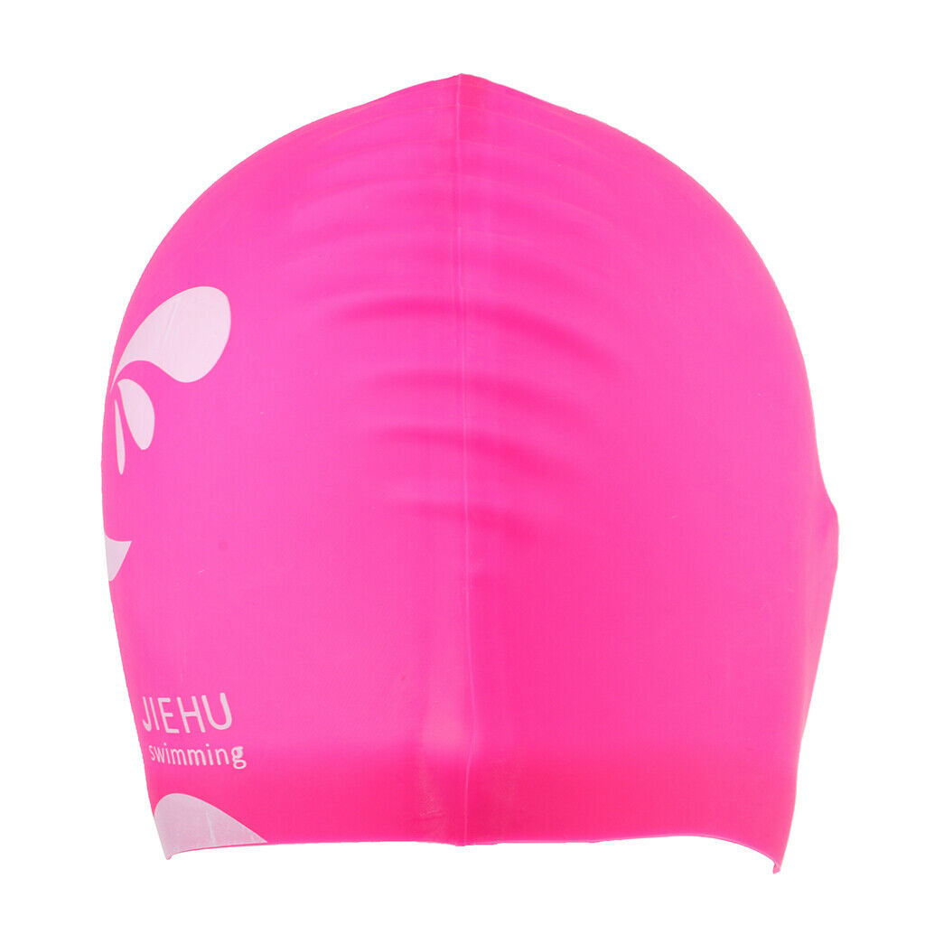 Swim Caps Waterproof Unisex Premium Silicone No-Slip Swimming Hat Pink