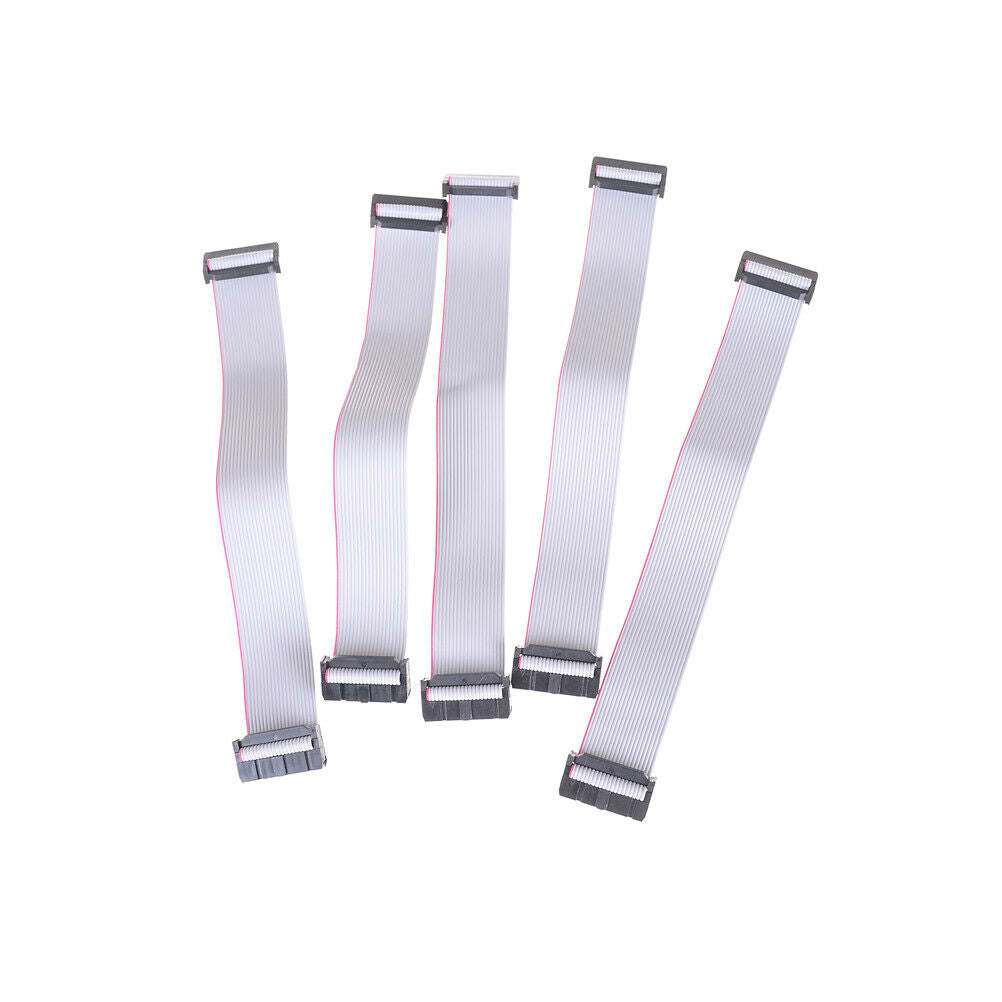5Pcs 20-Pin IDC Flat Ribbon DATA Cable 20CM 2.54MM Pitch AVR ISP JTAG WiY1