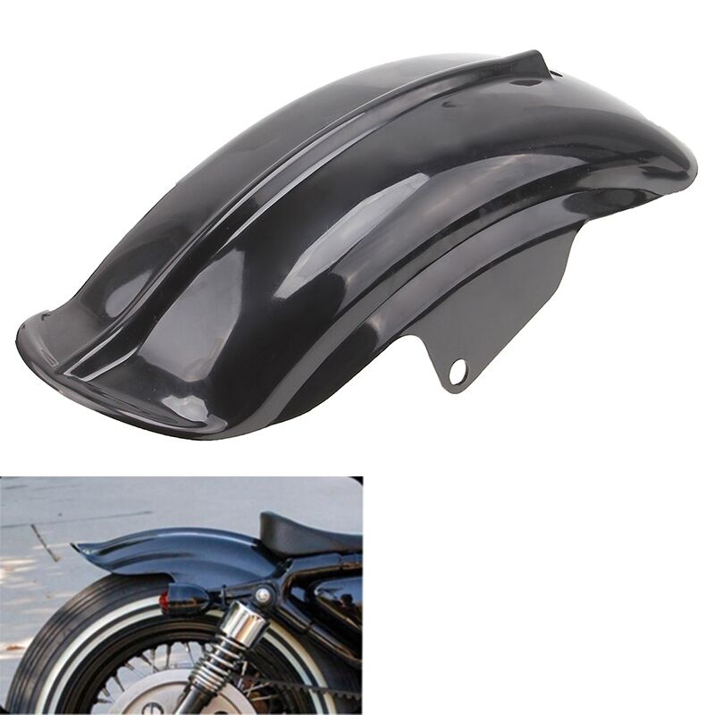 Black Motorcycle Rear Mudguard Fender Accessory Cafe Racer For Sportster