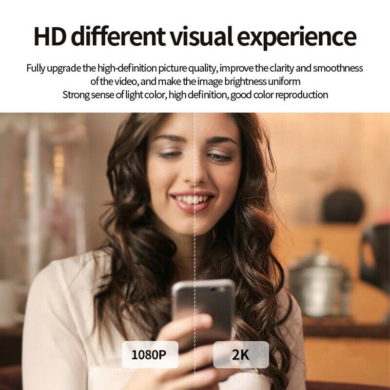 4X(2K Auto Focus  Webcam Built-in Microphone Video Call Camera Web Camera U3O9)