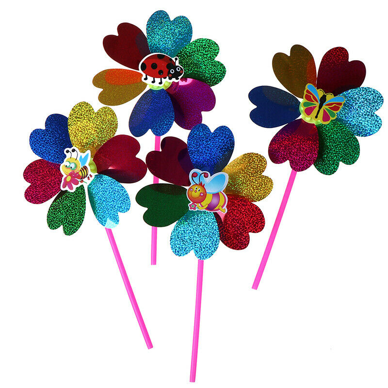Colorful Sequins Windmill Wind Spinner Home Garden Yard Decoration Kids T.l8