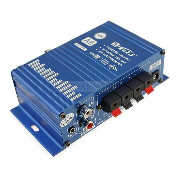 Mini Hi-Fi Amplifier for Cars Motorcycle Stereo 12V Amp