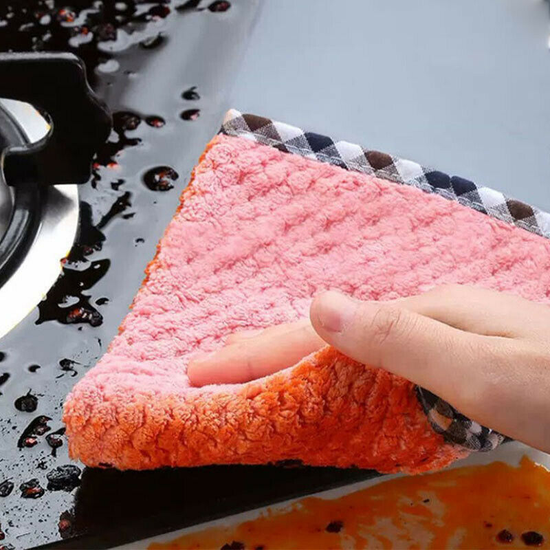 Kitchen dish towel cloth kitchen rag non-stick thickened table cleaning clotFCA