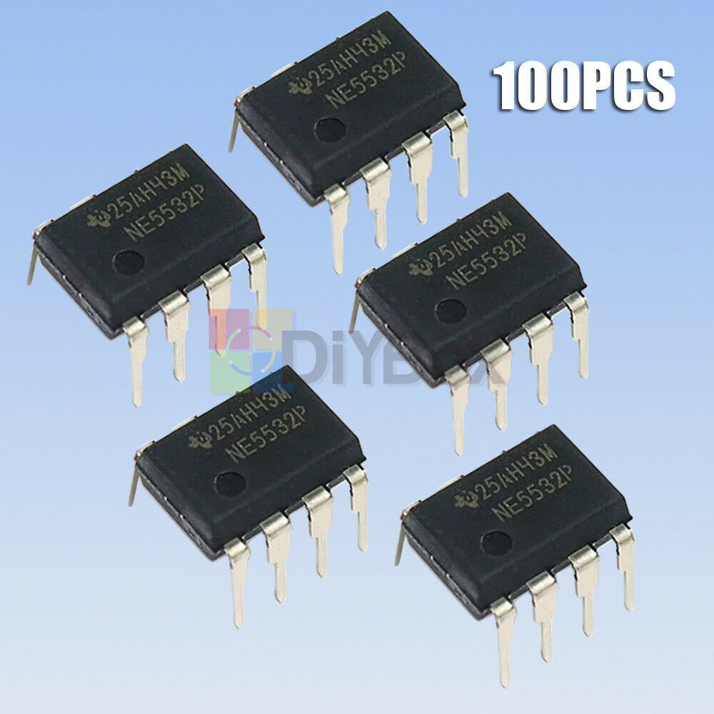 NE5532P NE5532 Amplificatore (100PCS ) DIP-8 Dual Low Noise Op-Amp TI IC