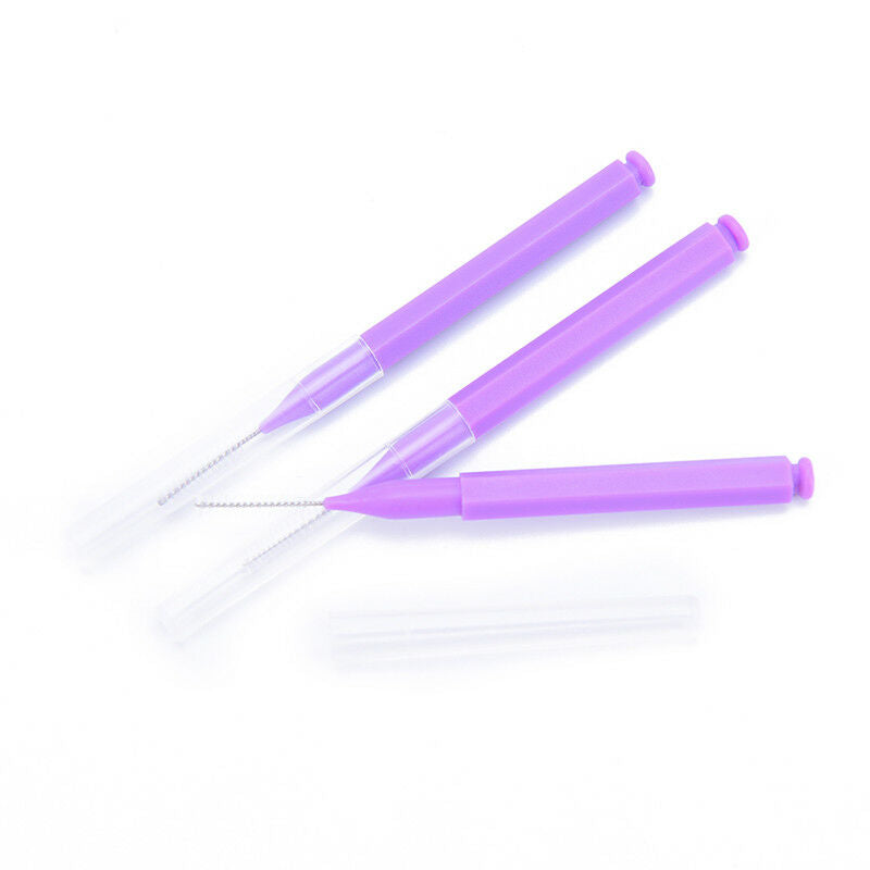 plastic toothpick soft 8pcs tooth cleaning flossing head interdental brus.l8