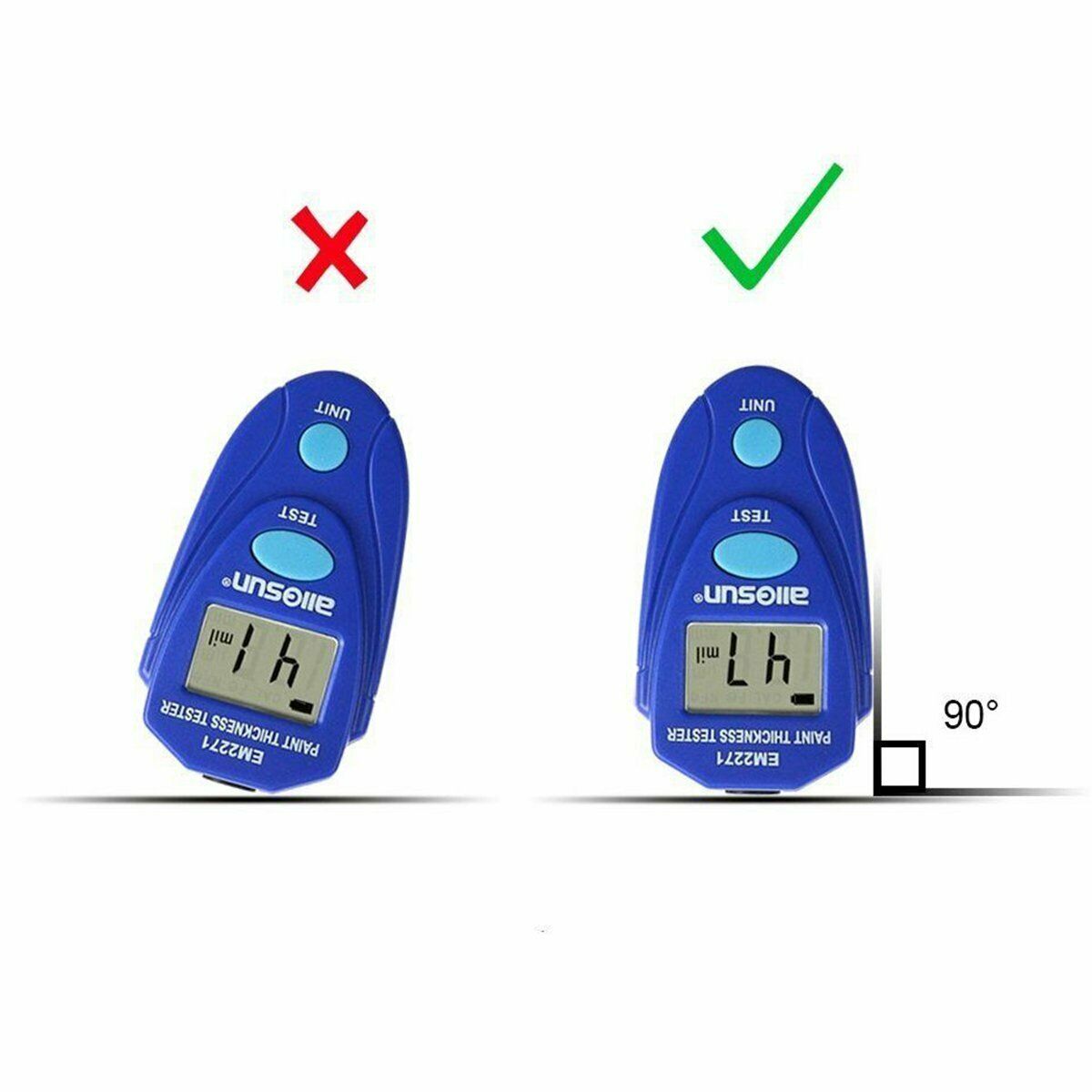 Car Digital LCD Coating Painting Measuring Paint Thickness Gauge Meter Tester