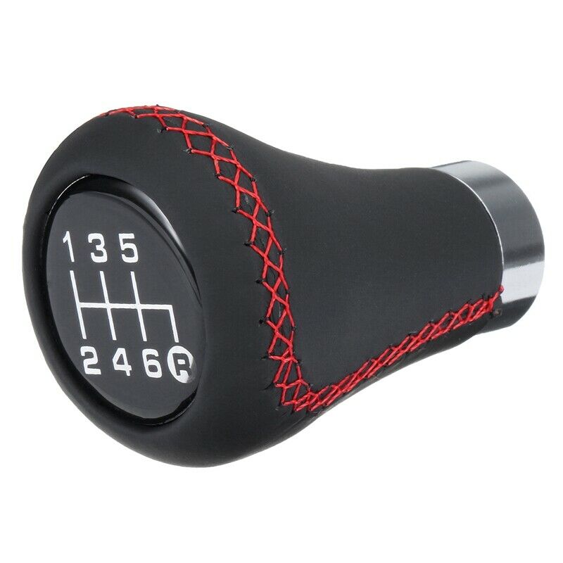Universal PU Leather 6 Speed Car Gear Shift Knob Manual Shift Lever HandballE6U1