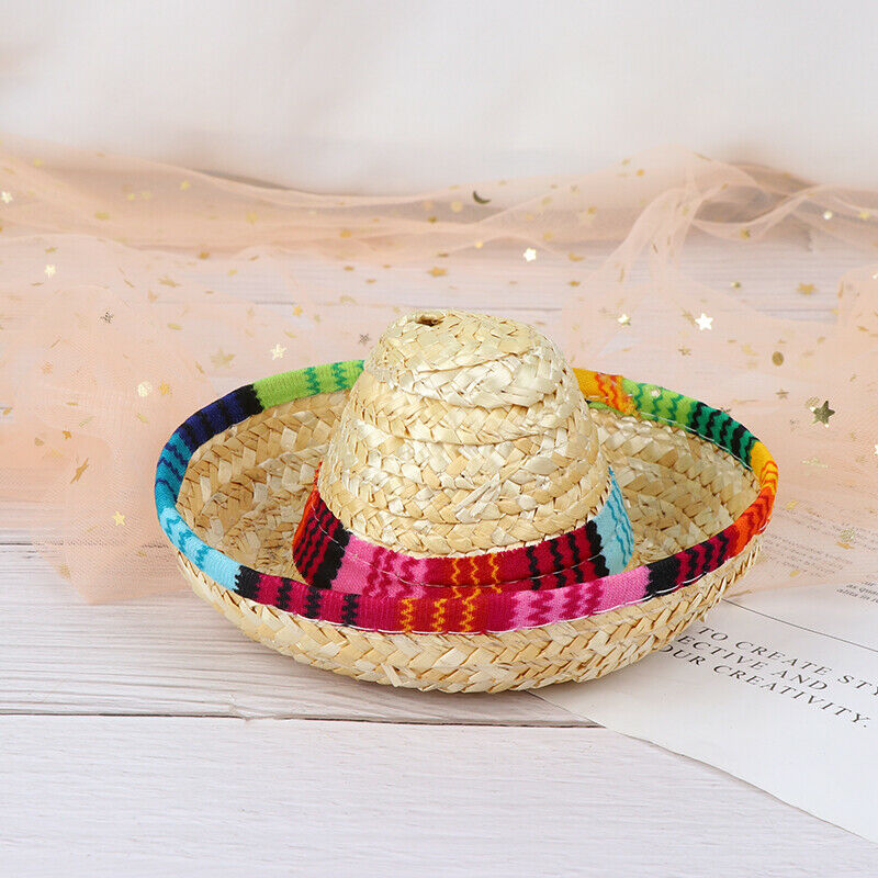 Mini Pet Dogs Straw Hat Sombrero Cat Sun Hat Beach Party Straw Hats Dogs Ha Tt