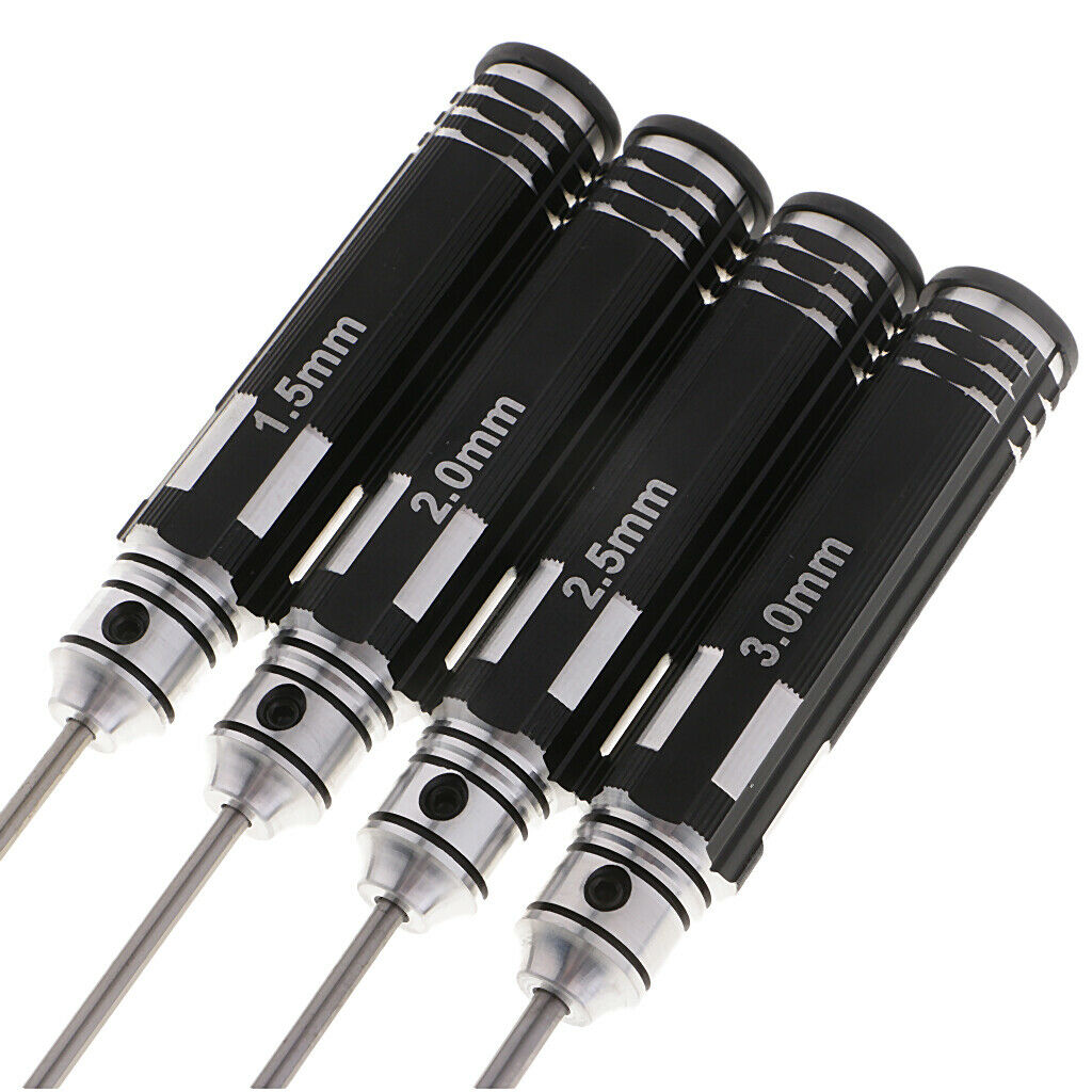 4x RC Repair Tools Head Hex Screw Drivers 1.5/2.0/2.5/3.0mm Kit for RC Car Accs